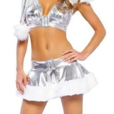 Sexy Snowbunny Silver And White Faux Fur Mini Skirt By JValentine • $20