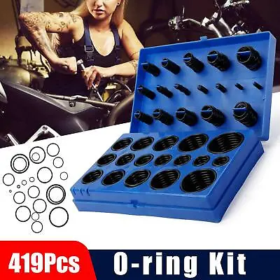 419 Pcs O Ring Rubber Seal Plumbing Set Plumber Kit Rubber O-ring Assortment Set • £7.99