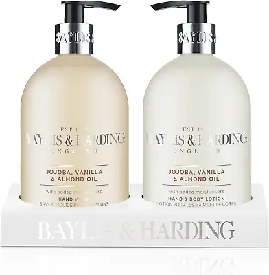 Baylis & Harding Jojoba Vanilla And Almond Oil Hand Wash And Lotion Set - Vegan • £12.78