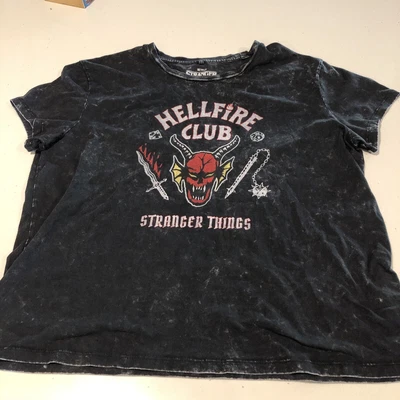 $28 • Buy Stranger Things Hellfire Club Size XXL, Black Tiedye