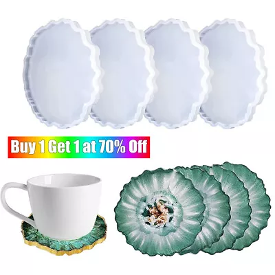 £2.72 • Buy Agate Coaster Resin Casting Mold Silicone Jewelry Making Epoxy Mould DIY Craft
