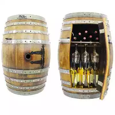 Wine Barrel Multi-Use Bar Cabinet (Pub Table - Barrel Bar - Whiskey Barrel Bar) • $950