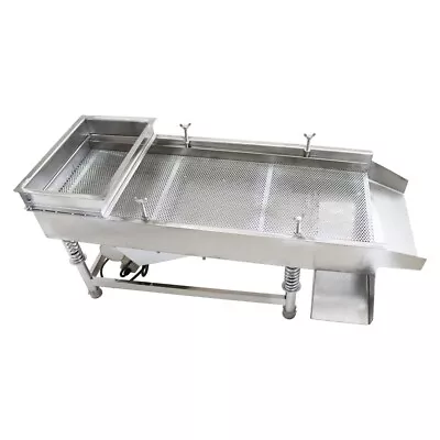 Full Stainless Steel Linear Vibrating Screen 110V Single Screens 4mm Round Hole • $593.75