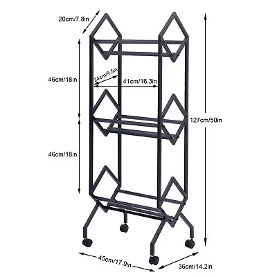 Record Stand Mobile Vinyl Record Storage Rack With Casters For Storage Magazine • $54.15