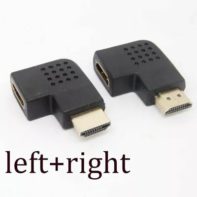 HDMI Adapter Right + Left  Angle Male To Female Type Port Angled Adaptor • $4.15