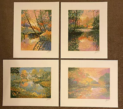 MAX HAYSLETTE Seattle WA PNW Signed Artist Proof Serigraph Set X4 12”X 16” • $225