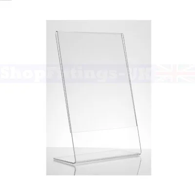 Acrylic Poster Menu Holder Perspex Leaflet Display Stands A4a5a6a7a8a9 • £4.40