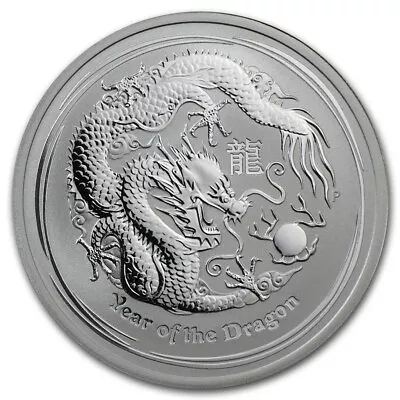 Perth Mint Australia $0.5 Lunar Series II Dragon 2012 1/2 Oz .999 Silver Coin • $28.71