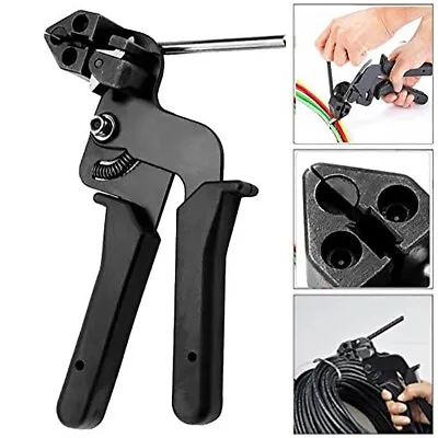 Metal Cutter Tool Cable Tie Fasten Guns Pliers Crimper Stainless Steel Tensioner • £15.34