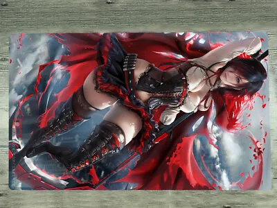 Anime Girl Yugioh Play Mat RWBY Ruby Rose CCG TCG Mat Custom Card Game Playmat • $39.29