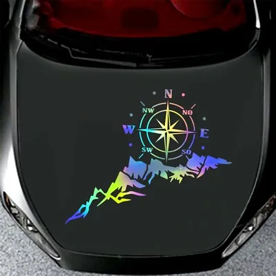 $11.45 • Buy Car Truck Accessories Vinyl Compass Mountain Decal Graphic Sticker For Body Hood
