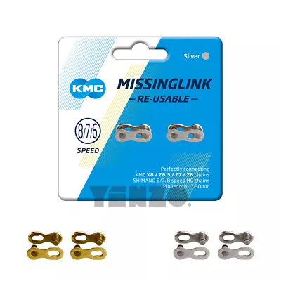 2 Pairs KMC Chain Missing Link 6/7/8 Speed Chain Master Links X8/Z8.3/Z7/Z6 • $8.89