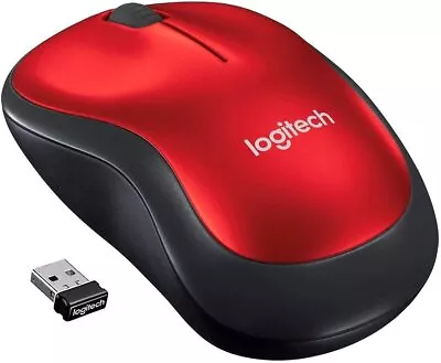 Logitech M185 Wireless Mouse 2.4GHz W/ USB Mini Receiver PC Mac Laptop - Red • $10.95