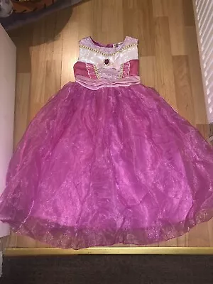 Princess Aurora Sleeping Beauty Pink Dress Girls Party Costume Fancy Dress • £4.99