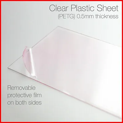 Model Making Dolls House Window Glazing 0.5mm Clear Thin Sheet Plastic Acetate • £1.69