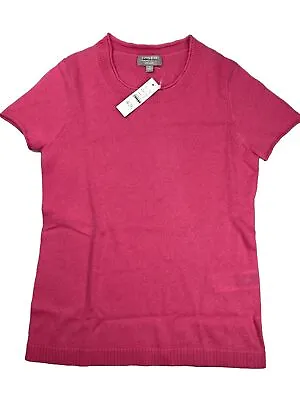 J Crew Sweater Womens Size Extra Small 100% Cashmere Short Sleeve Top Shirt Pink • $54.91
