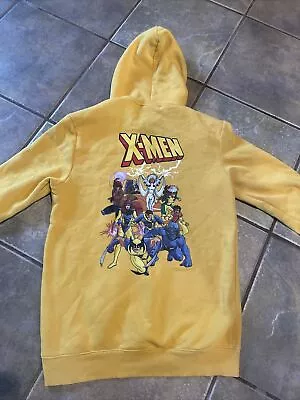 H&M X-Men Regular Fit Faded  Yellow Hoodie Hooded Sweatshirt XS Xsmall • $15.99