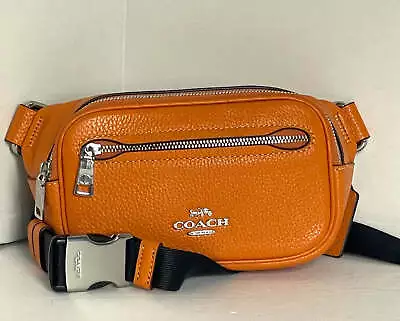 Coach Mini Belt Bag CL479 Waist Fanny Pack Crossbody Sling Bag Bright Mandarin • $129.98