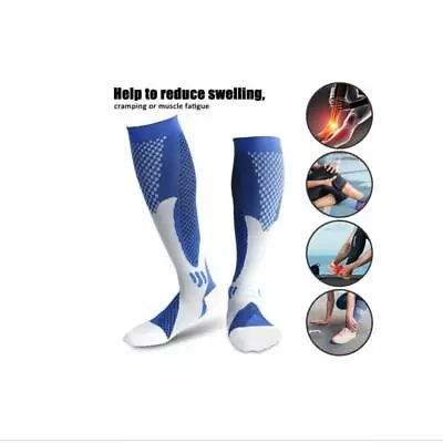 US Mens Compression Socks 20-30 Mmhg Sports Knee High For Running Fitness • $5