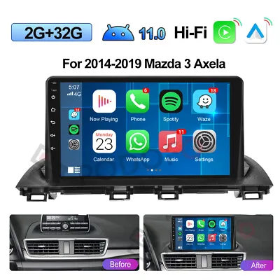 Android 13.0 Car Stereo Radio MP5 Player GPS CarPlay For Mazda 3 Axela 2013-2017 • $99.99
