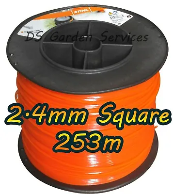 £29 • Buy 253m Of Genuine STIHL 2.4mm SQUARE Brushcutter Strimmer Trimmer Cord Line Wire