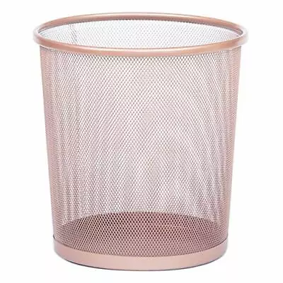 SHS Round Mesh Stainless Steel Wastebasket Trash Can Recycling Bin For Home O... • $50.69