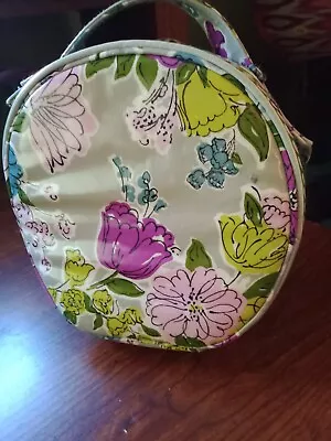 Vera Bradley WATERCOLOR Hat Box Cosmetic Case Toiletry Wipeable PO • $4