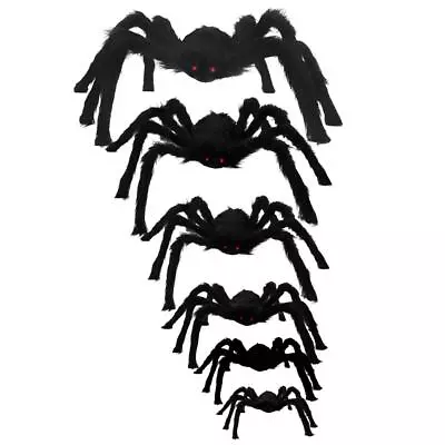 LF# Halloween Spider Black & Hairy - Giant Scary Home Decor Prank Toy (150cm) • $33.33