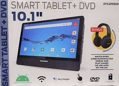 Sylvania 10.1  Tablet/Portable DVD  W/ BT Headphones Certified Refurbished • $89.99