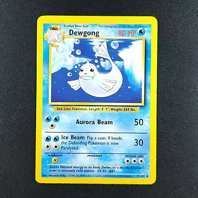 Dewgong 25/102 - Base Set - Pokemon Card • $1.40