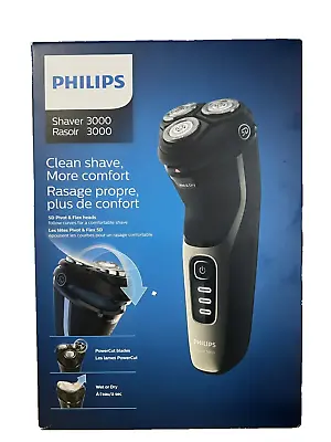 Philips Series 3000 Men's Eectric Flex Head Rotary Shaver Trimmer S3230/52 New • $39.90