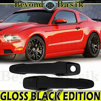 2005 06 07 08 09 10 11 12 13 2014 FORD Mustang GLOSS BLACK 2 Door Handle COVERS • $13.78