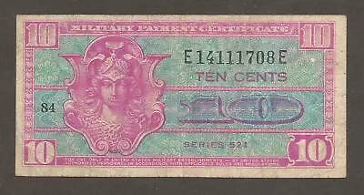 USA Military Payment Certificate 10 Cents 1954 (series 521); F; P-M30; L-B1030a • $5