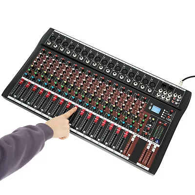 16 Channel Studio Audio Mixer Bluetooth USB Digital Sound Mixing Console Board • $125.40