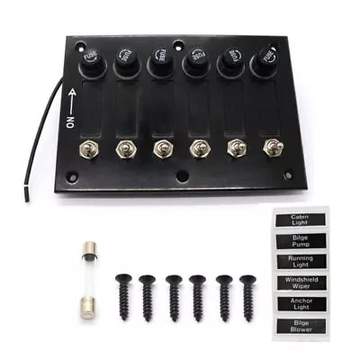 Universal DC12V/24V 6 Gang ON/OFF Toggle Switch Panel Fits For Boat Marine Yatch • $54.13