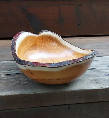 Natural Edge Pacific Yew Bowl! Nice! ~Dovecote Woodworking~ (641)  • $50
