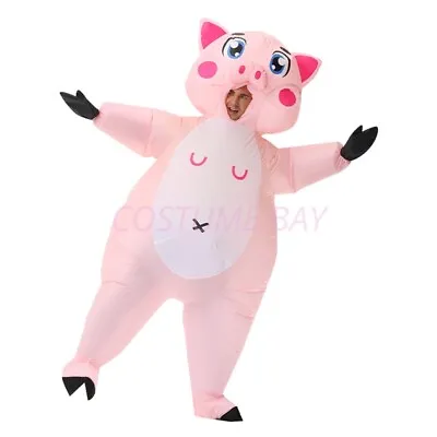 Adult Inflatable Pink Pig Halloween Costume Party Fancy Funny Dress • $41.95