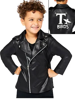 £17.99 • Buy Childs T-Birds Jacket Fancy Dress Grease Costume 50's Danny 1950s Boys Kids