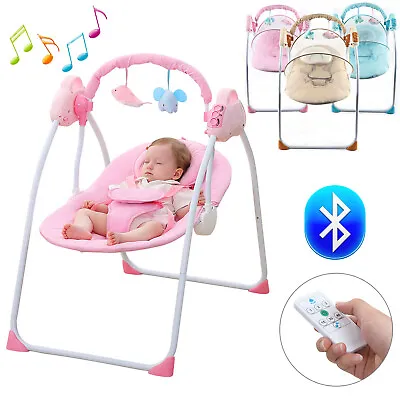 $66 • Buy Baby Bouncer Swing Seat Rocker Portable Electric W/ Music Infant Cradle Chair US