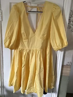 Women’s Miss Selfridge Lemon Dress Size 12 • £10