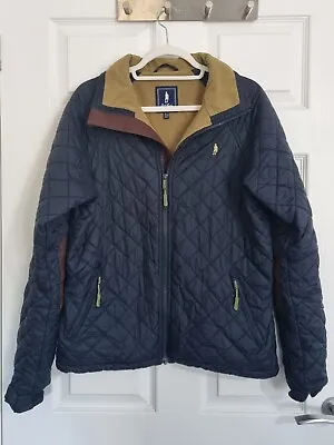 £22.99 • Buy Jack Murphy Quilted Coat Jacket Size S Navy Blue Elbow Patches Countrywear
