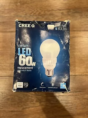 Pack Of 4 Cree 60W Dimmable Daylight LED Light Bulb 800 Lumens 9W • $33.99