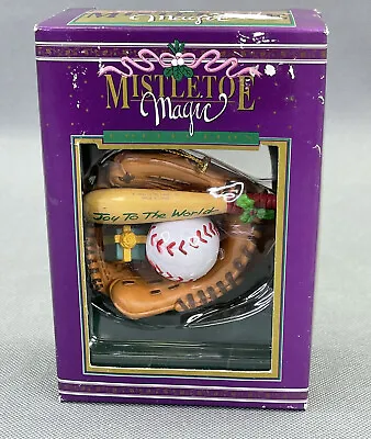 MISTLETOE MAGIC CHRISTMAS ORNAMENT Baseball Catchers Mit Glove VINTAGE RARE NEW • $14.94