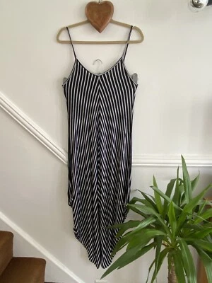 £9.99 • Buy *MADE IN ITALY* Cool Comfy Quirky Stripe Stretch Lagenlook Harem Jumpsuit