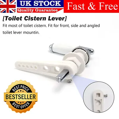 Traditional Bathroom Ceramic Cistern Lever Toilet Flush Replacement Handle Part • £8.53