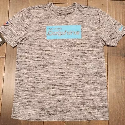 Nike Dri-Fit Miami Dolphins Heather Gray T-Shirt Men's Large • $21