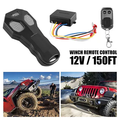 150ft 12 Volt Black Car Wireless Winch Remote Control Handset Easy To Install • $17.99