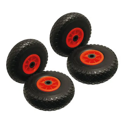 4 X 10  Wheel 3.00-4 Puncture Proof Sack Truck Barrow Jockey 20mm Axle Bore • £30.25