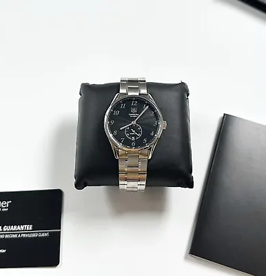 TAG Heuer Carrera Calibre 6 Automatic Black Dial 39MM Steel WAS2110 Full Set • £1300