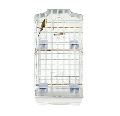 Liberta Lotus Extra Tall Parakeet Cockatiel Budgie Small Parrot White Bird Cage  • £54.99